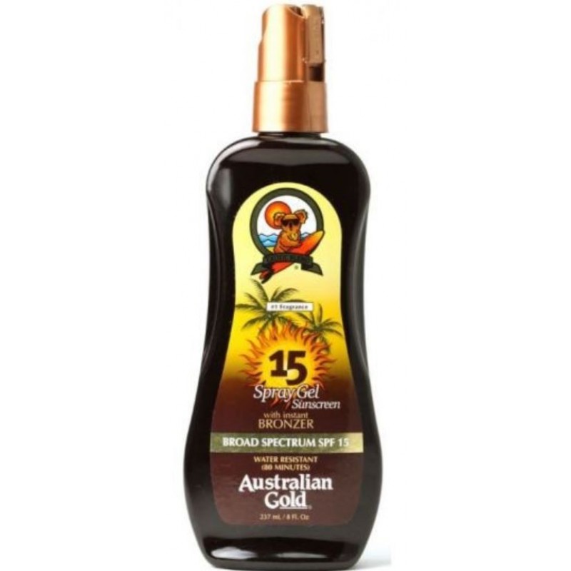 Australian Gold Spray Gel Sunscreen SPF15, 237 ml.